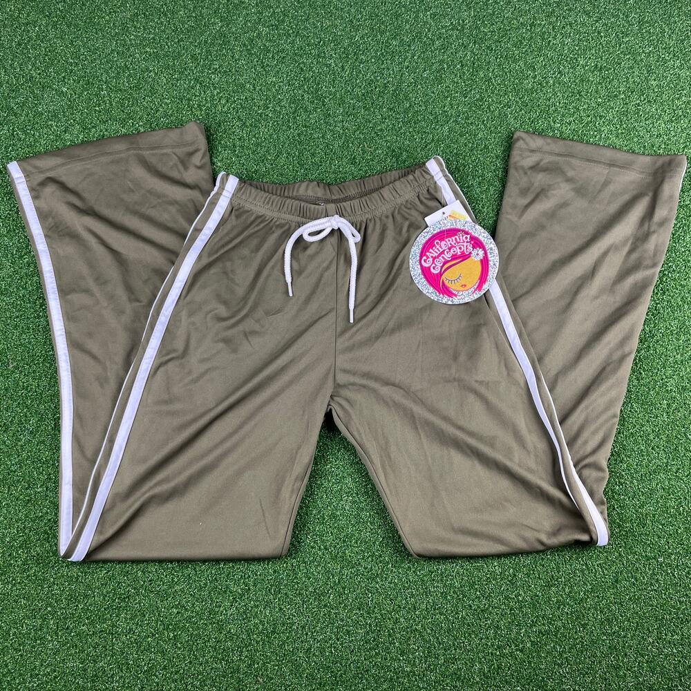 California Concepts Girls Olive Activewear Elastic Waist Sweatpants Sz L NEW